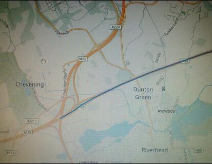 Dunton Green Interchange Map (small) Map on the Dunton Green/Sevenoaks M25 and M26 Junction